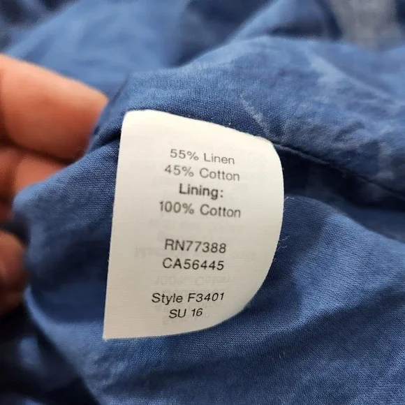 Madewell Plaid Ruffle Off Shoulder Mini Dress Linen Cotton Blend Size 8 - Picture 11 of 13